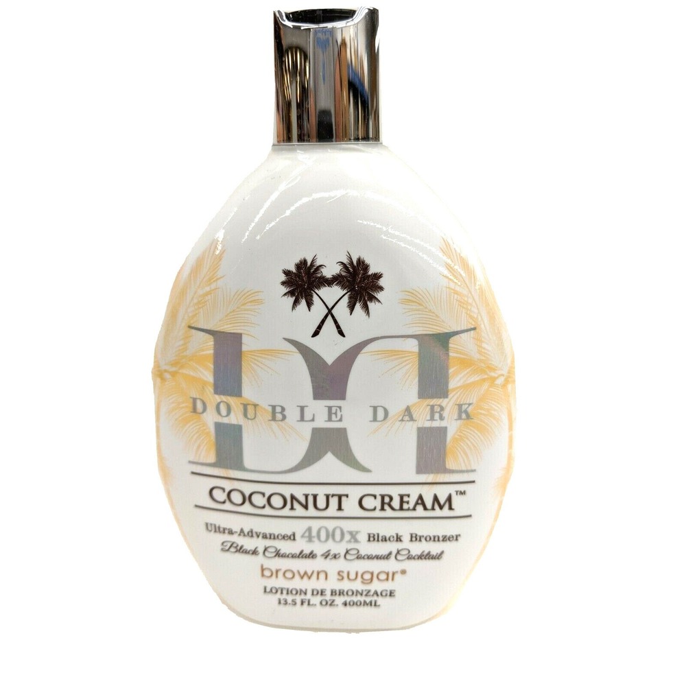 Brown Sugar Double Dark Coconut Cream 400X Black Bronzer Tanning Lotion 13.5 oz